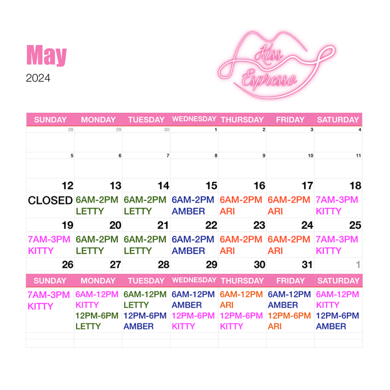 Starbucks Barista Schedule